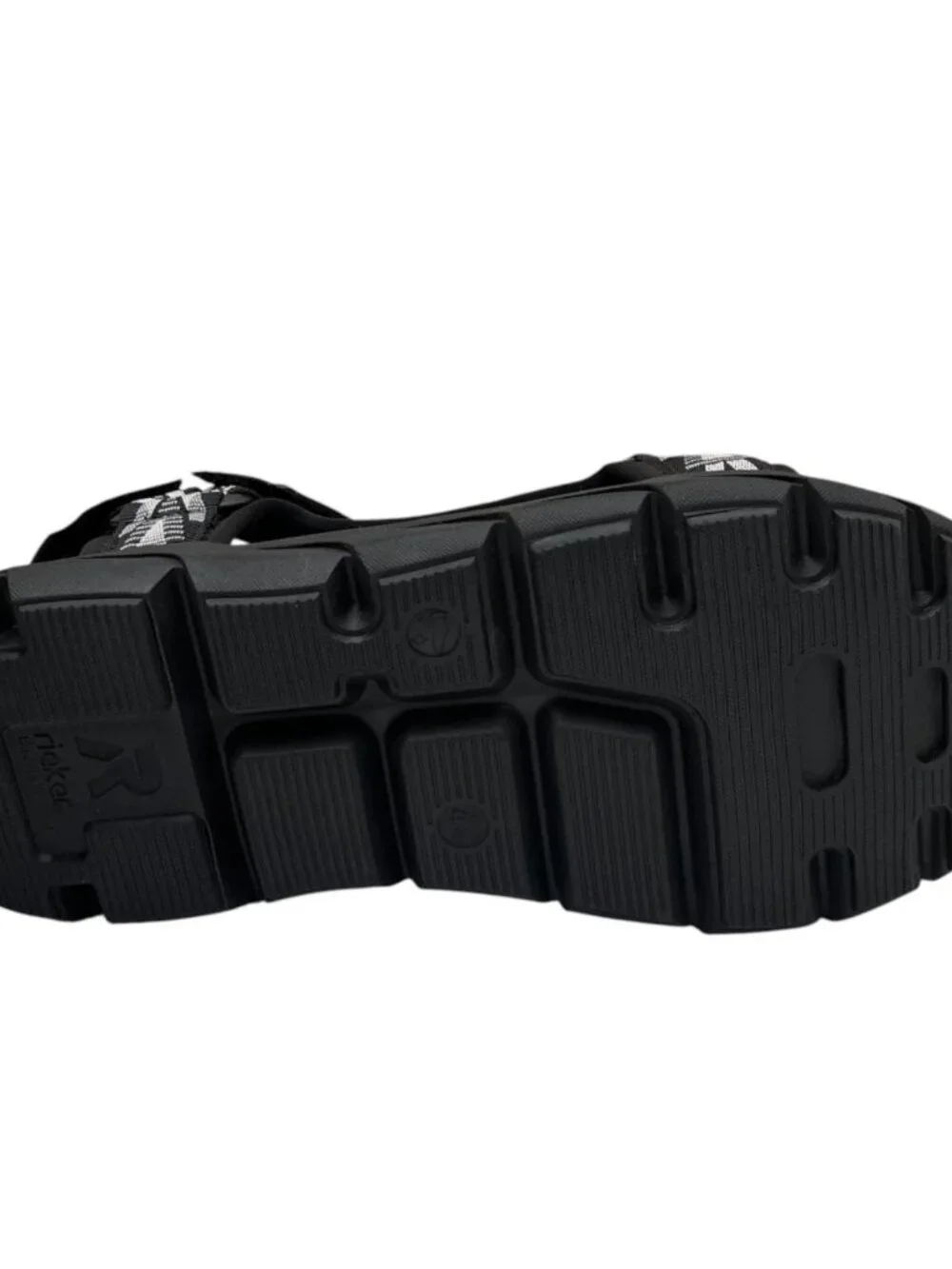 Rieker Men's Cesar 02 Sport Adjustable Walking Sandal Size 10.5/EU 44 Black/Grey